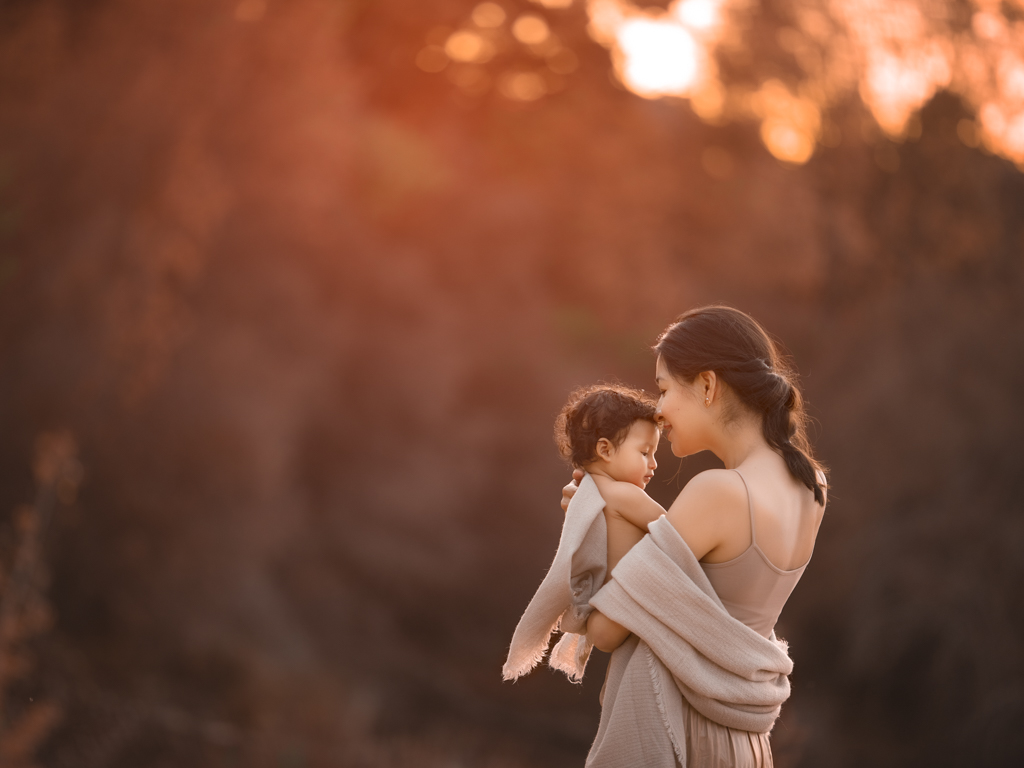 fotografia de bebe y familia