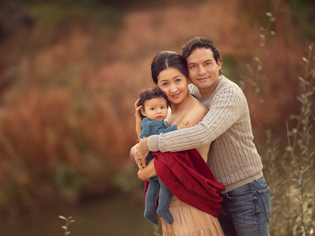 fotografia de bebe y familia